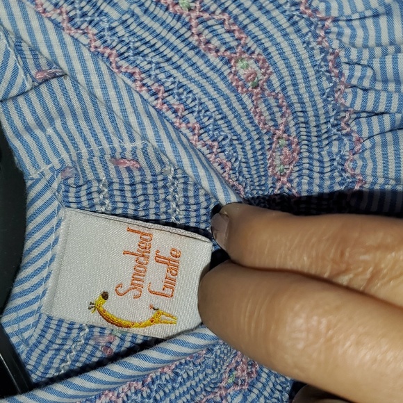Smocked Giraffe Dress Embroidered - Picture 3 of 12